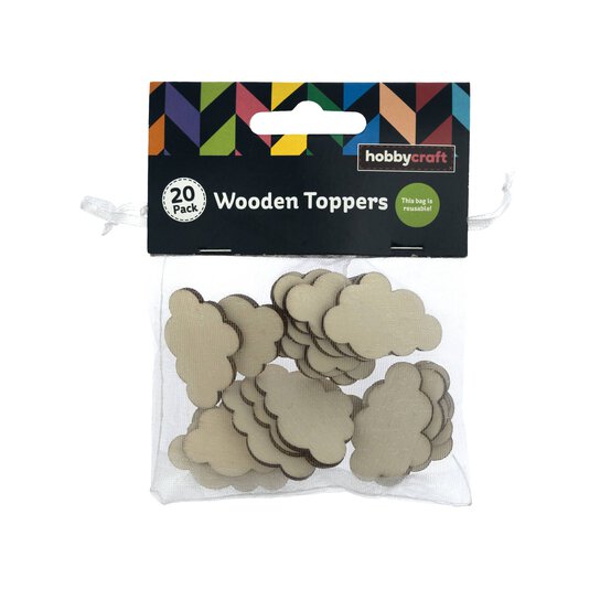 Cloud Wooden Toppers 20 Pack image number 4