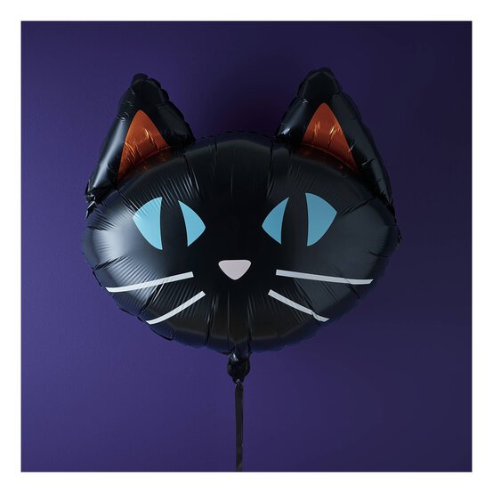 Large Black Cat Foil Balloon image number 1
