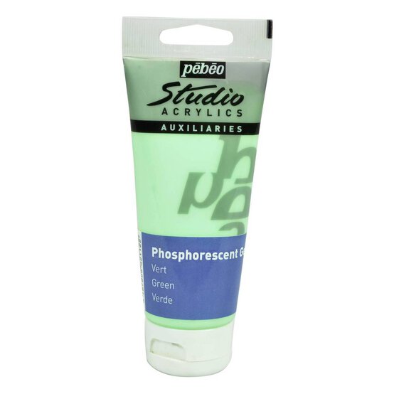 Pebeo Green Phosphorescent Gel 100ml image number 1