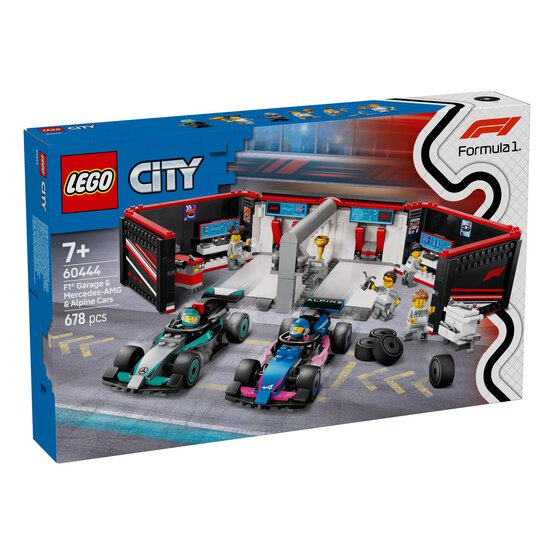 LEGO City F1 Garage and Mercedes-AMG and Alpine Cars image number 1