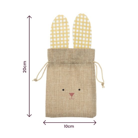 Hessian Bunny Pouch 20cm  image number 4