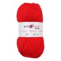 Knitcraft Red Cotton Blend Plain DK Yarn 100g image number 1