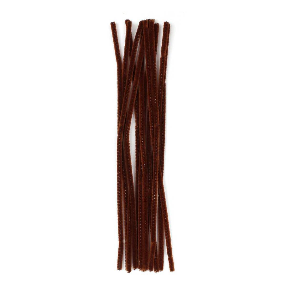 Dark Brown Pipe Cleaners 12 Pack Hobbycraft