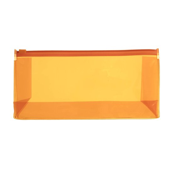 Clear Orange Pencil Case image number 1
