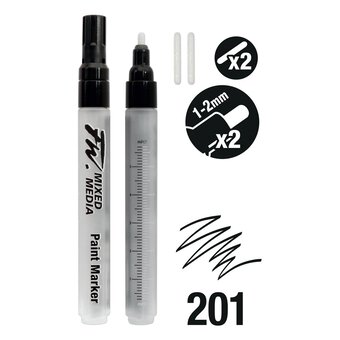Daler-Rowney FW Round Mixed Media Markers and Nibs 1-2mm 2 Pack
