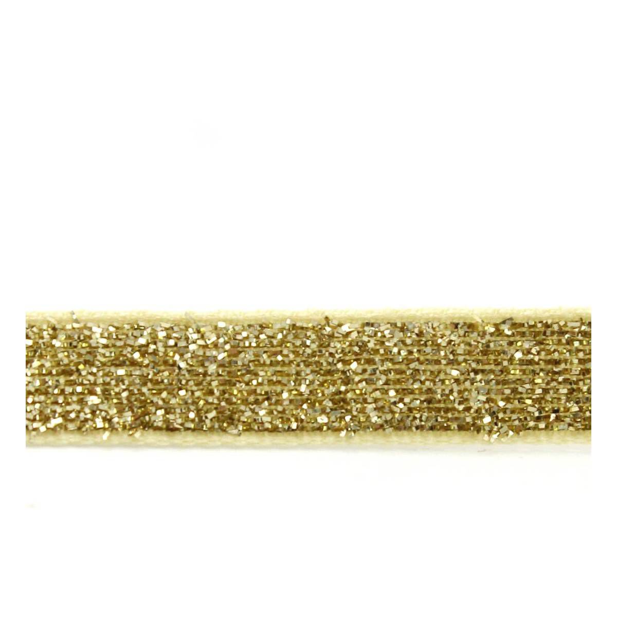 Metallic Gold Woven Sparkle Ribbon 10mm x 2.5m Hobbycraft