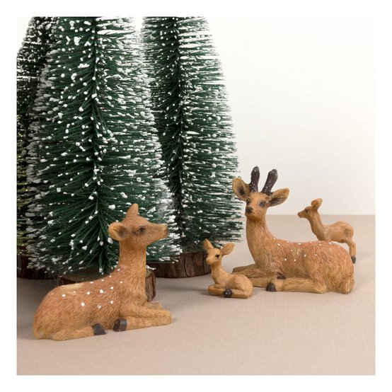 Christmas Deer Resin Decorations 4 Pack image number 2