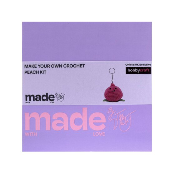Made With Love Peach Crochet Keychain Kit image number 6