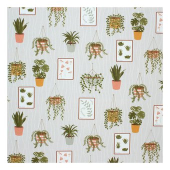 Plant Life Botanist's Wall Cotton Fabric by the Metre