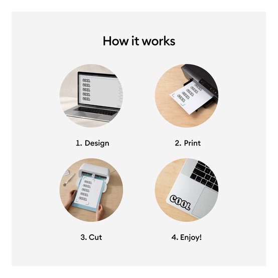 Cricut Transparent Printable Vinyl A4 12 Pack image number 3