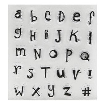 Scalloped Font Alphabet Stamps 28 Pack