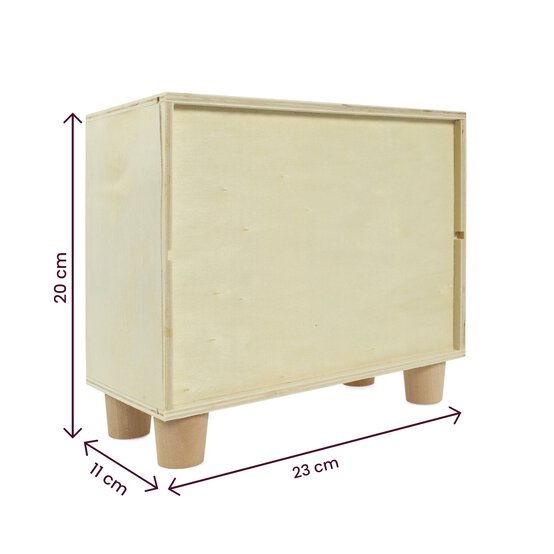 Wooden Chest of Drawers 23cm image number 4
