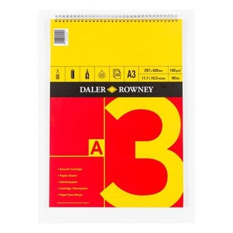 Daler-Rowney A3 Smooth Cartridge Spiral Pad