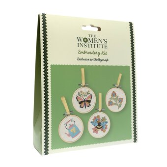 WI Garden Embroidery Hoop Kit 4 Pack