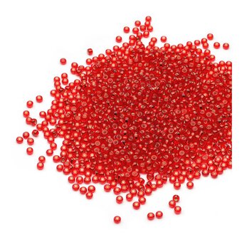 Beads Unlimited Ruby Rocaille Beads 2.5mm x 3mm 50g