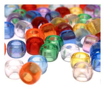 Mixed Clear Pony Beads 50g 