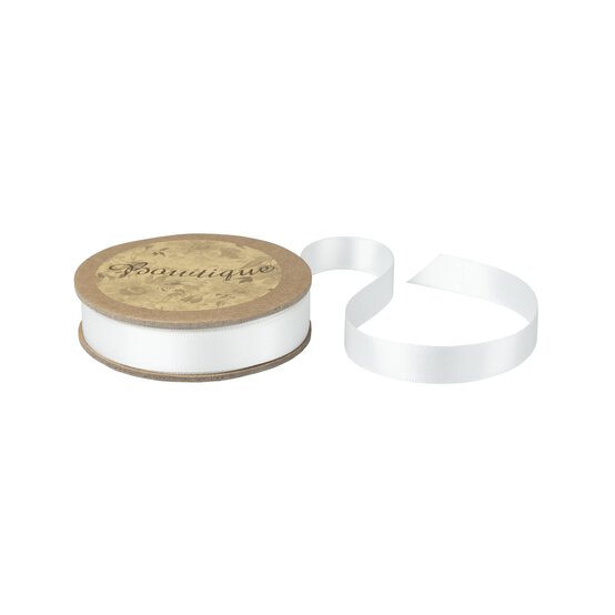 Ivory Double-Faced Satin Ribbon 12mm x 5m image number 1