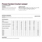 Knitcraft Flower Garden Crochet Jumper Digital Pattern 0270 image number 3