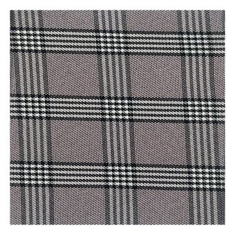 Black and White Check Spandex Jersey Fabric by the Metre image number 2