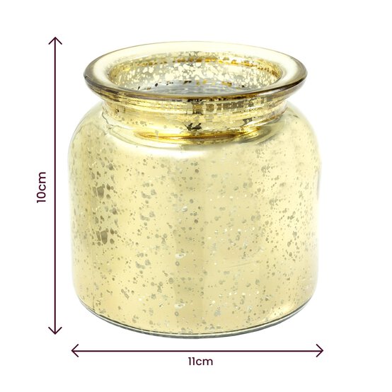 Gold Round Mercury Jar 11cm image number 3