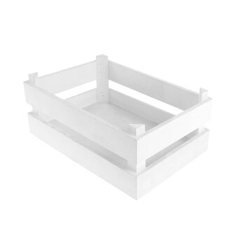 Mini White Wooden Crate 24cm x 16cm x 10cm