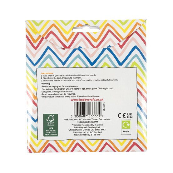 Hedgehog Wooden Threading Kit image number 5