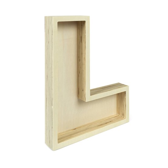 Wooden Fillable Letter L 22cm