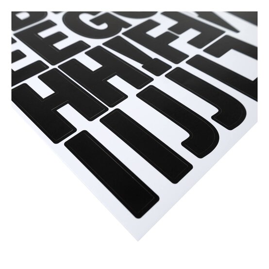 Black Vinyl Letter Stickers 86 Pack image number 2