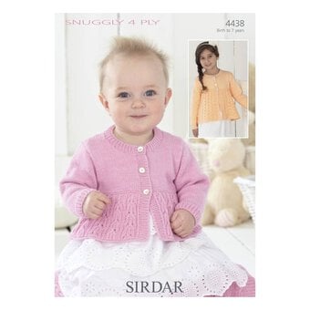 Sirdar Snuggly 4 Ply Cardigan and Blanket Pattern 4438