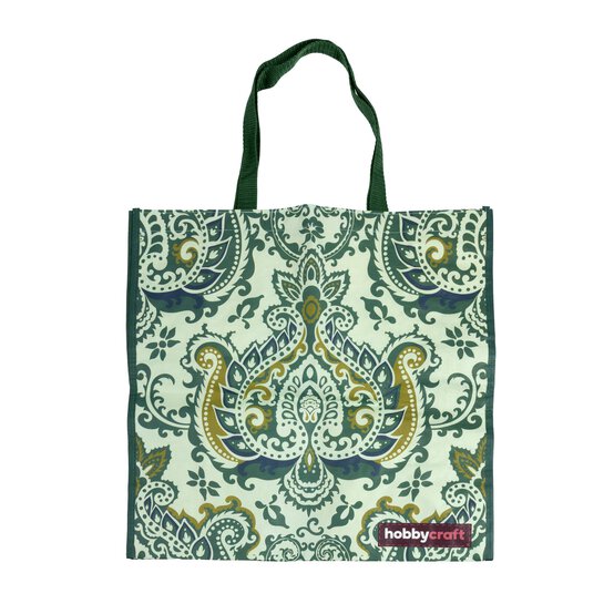 Green Paisley Woven Bag for Life image number 2
