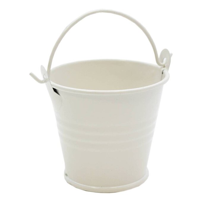 Cream Metal Bucket 5.5cm image number 1