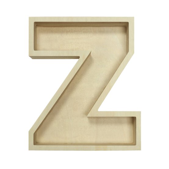 Wooden Fillable Letter Z 22cm image number 2