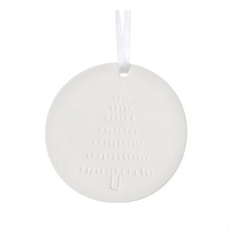 Hanging Ceramic Round Tree Decoration 6cm