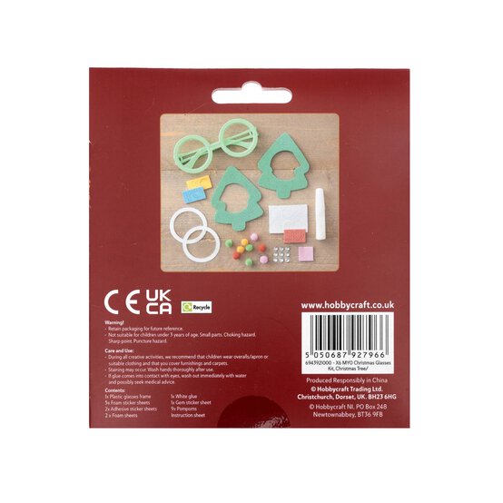 Make Your Own Christmas Tree Glasses Kit image number 4