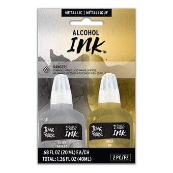 Brea Reese Gold and Silver Alcohol Ink 20ml 2 Pack