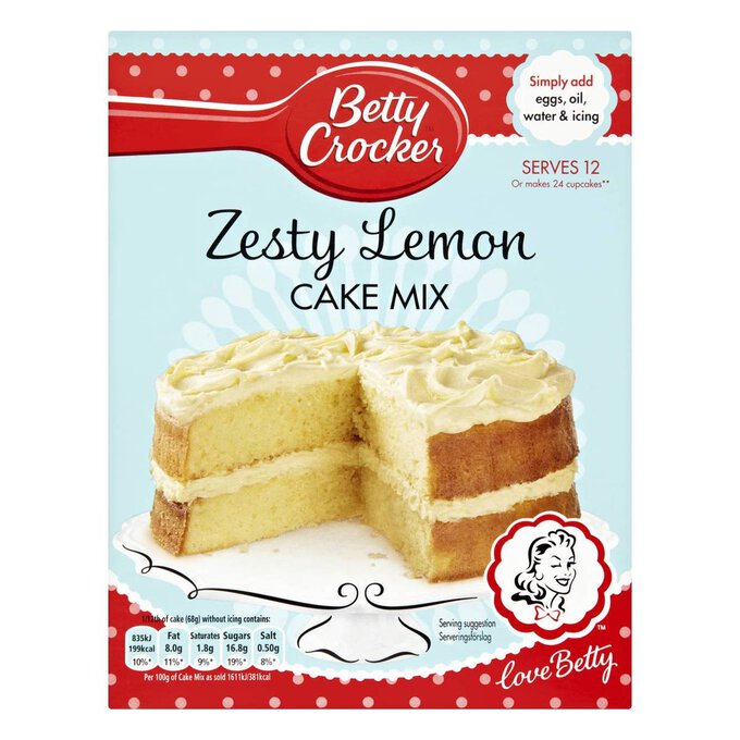 Betty Crocker Zesty Lemon Cake Mix 425g image number 1