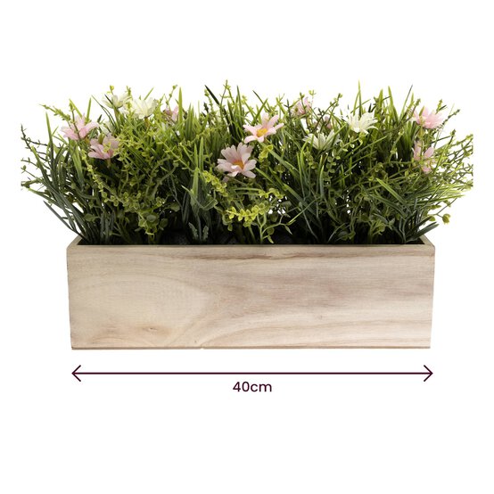 Floral Wooden Planter image number 5