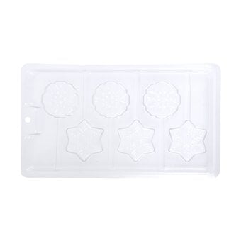 Snowflake Lolly Chocolate Mould 6 Wells