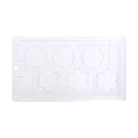 Snowflake Lolly Chocolate Mould 6 Wells image number 2