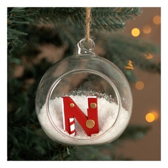 Christmas Resin Letter N Decoration 4cm