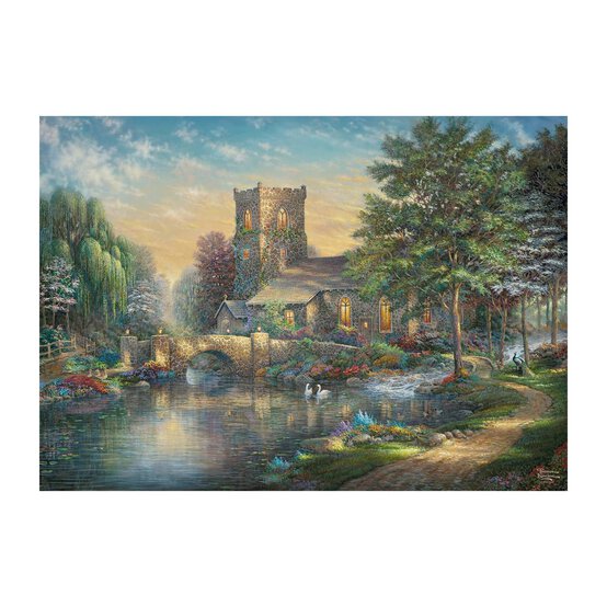 Schmidt Thomas Kinkade Willow Wood Chapel Jigsaw Puzzle 1000 Pieces image number 2