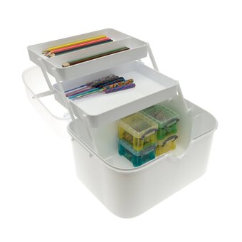 White Craft Tote Caddy 28cm x 23cm 