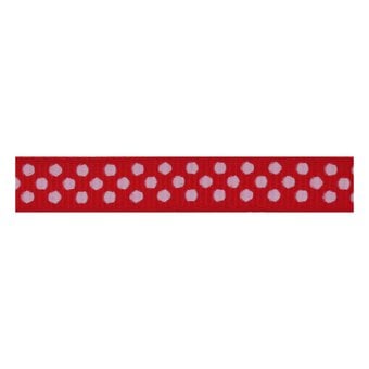 Red Spots Grosgrain Ribbon 9mm x 5m