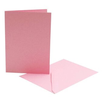 Pale Rose Cards and Envelopes A6 6 Pack