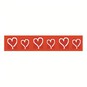 Red Curly Hearts Ribbon 15mm x 3.5m image number 1