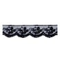 Black Rayon Embroidery on Tulle Lace Trim by the Metre image number 1