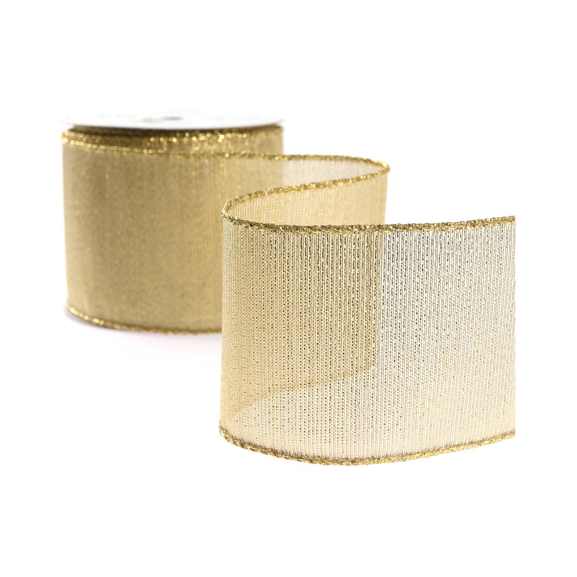 Gold Wire Edge Ribbon 63mm x 3m Hobbycraft