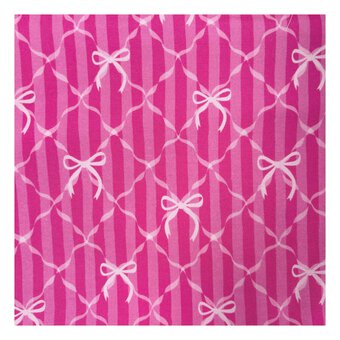 Ribbons and Bows Viscose Fabric by the Metre