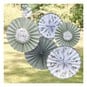 Ginger Ray Hey Baby Botanical Fan Decorations 5 Pack image number 2