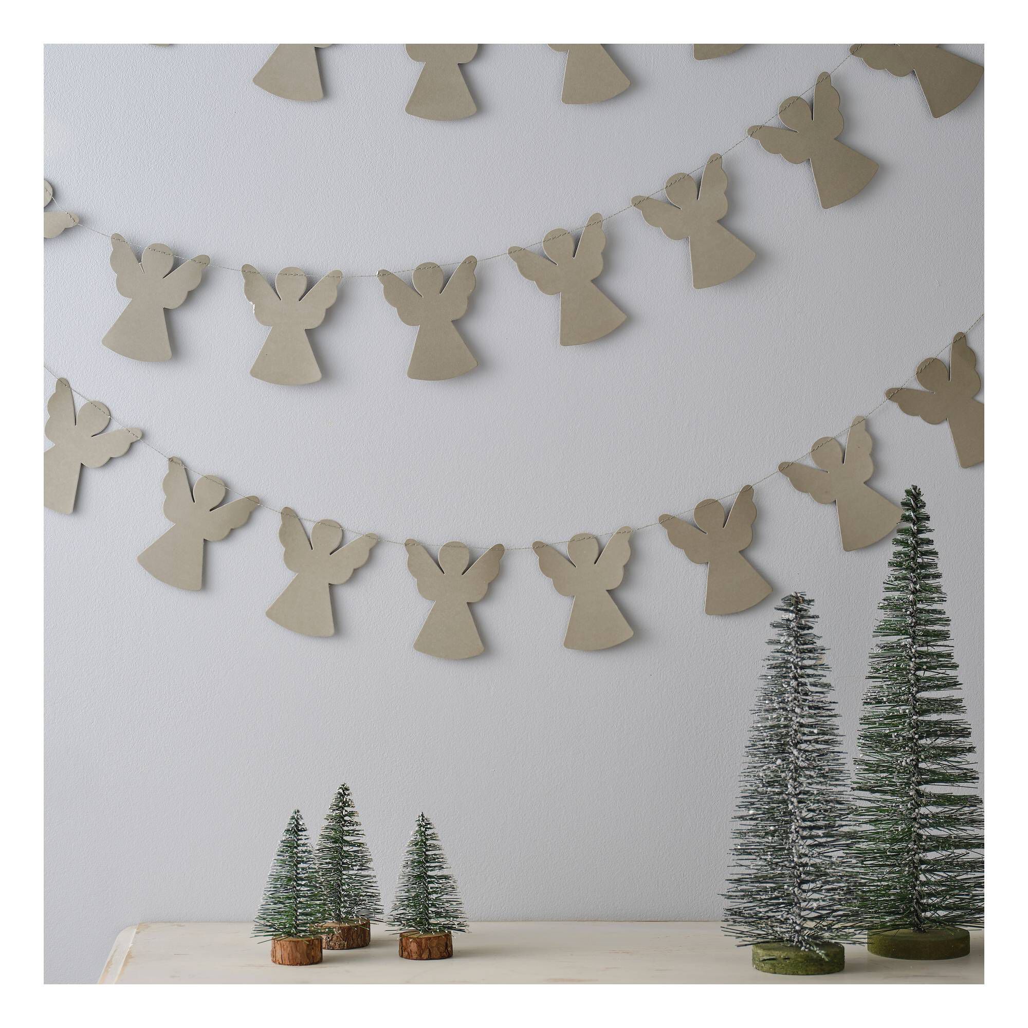 Silver Angel Paper Bunting 3m | Hobbycraft
